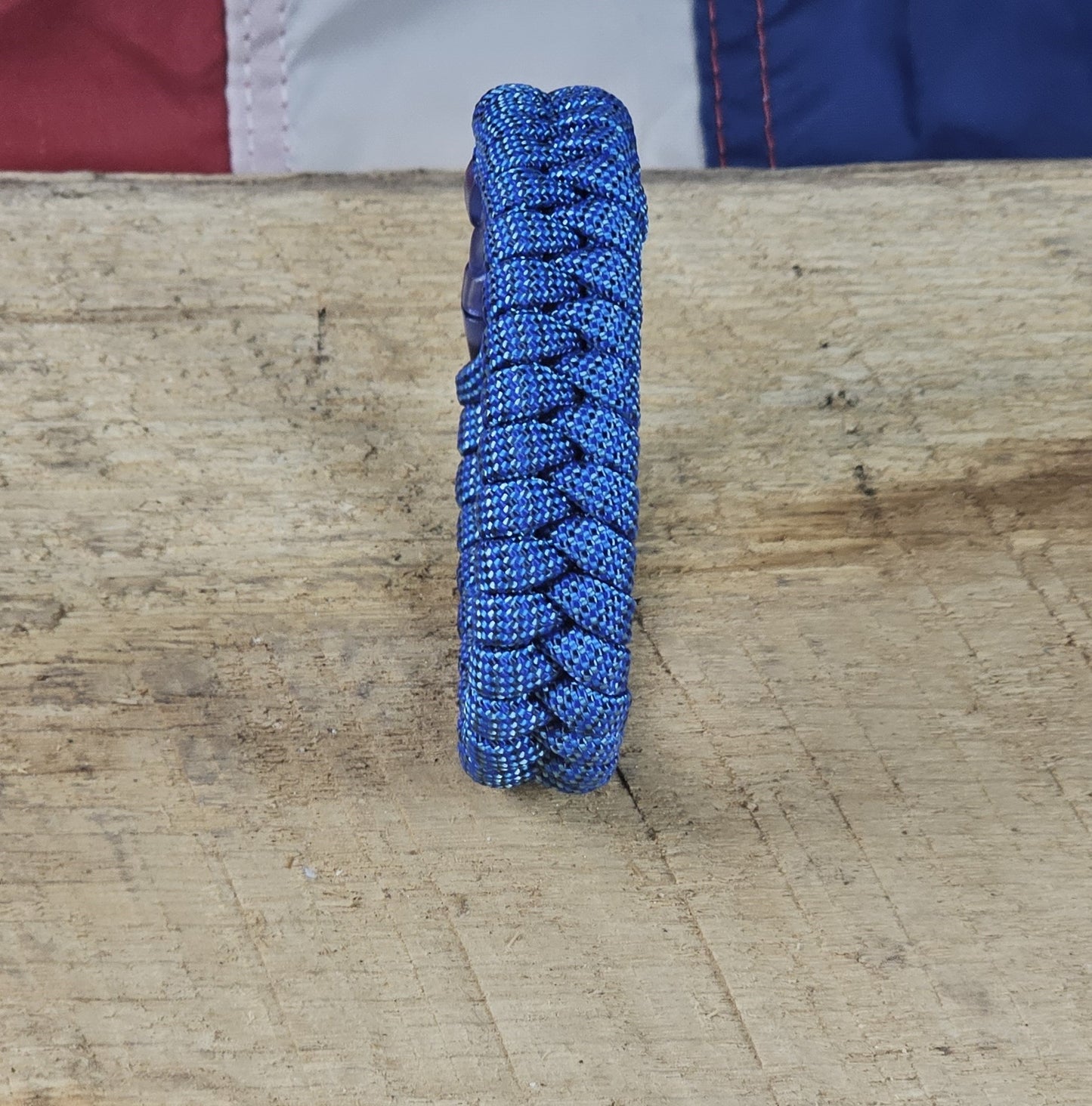 Women's Fishtail Weave Paracord Bracelet – Nimue Blue – Clear Blue, Plastic, Buckle